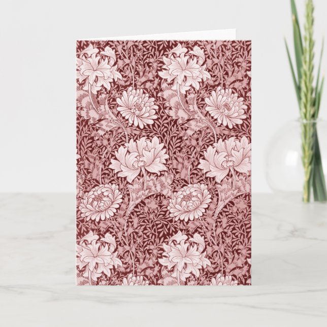 Chrysanthemum Maroon, William Morris Karte (Vorderseite)