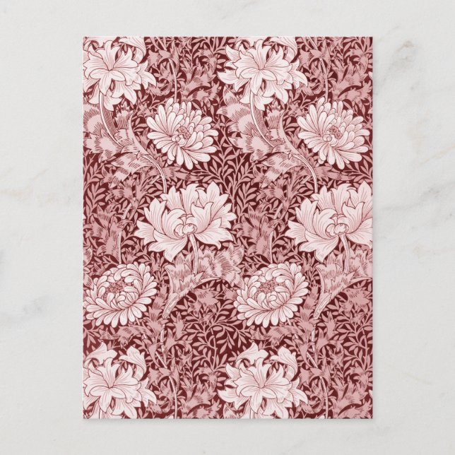Chrysanthemum Maroon, William Morris Postkarte (Vorderseite)