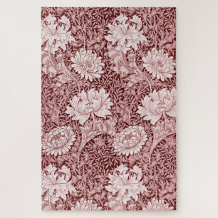 Chrysanthemum Maroon, William Morris Puzzle