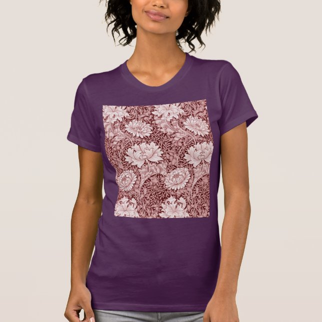 Chrysanthemum Maroon, William Morris T-Shirt (Vorderseite)