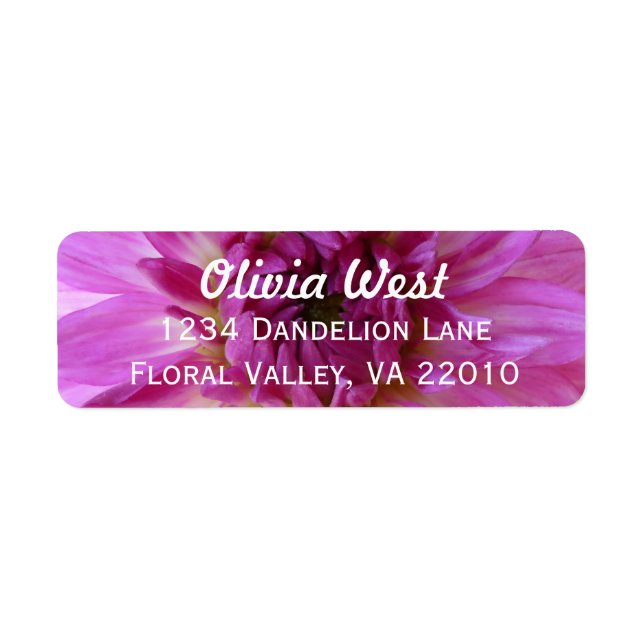 Chrysanthemum "Mum" Adressetiketten (Vorne)