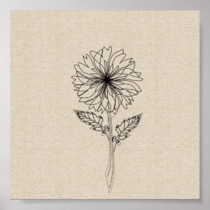 Chrysanthemum November: Blume Poster