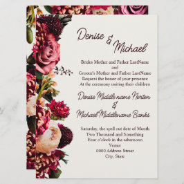 Chrysanthemum on Snow white Einladung