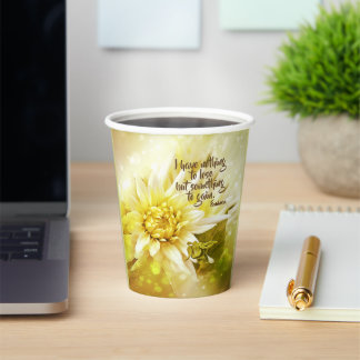 Chrysanthemum Party Cup mit Zitat Pappbecher