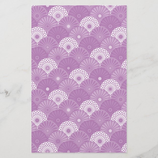 Chrysanthemum Pattern Stationery Briefpapier (Rückseite)