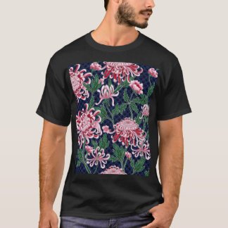 Chrysanthemum Peonies Vintag Pattern T-Shirt
