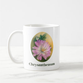 Chrysanthemum Pink und Cream Pastel Floral Kaffeetasse