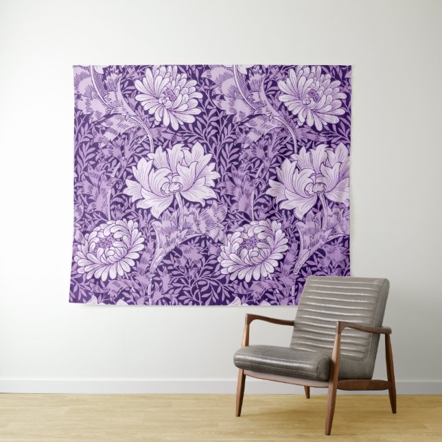 Chrysanthemum Purple Wandteppich (Beispiel (Horizontal))