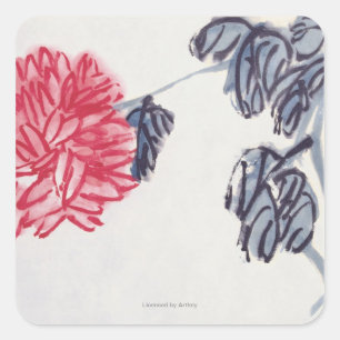 Chrysanthemum Quadratischer Aufkleber