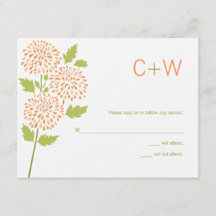 Chrysanthemum RSVP-Karte RSVP Karte