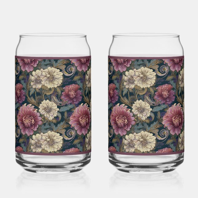 Chrysanthemum Soda Glass  Dosenglas (Vorderseite)
