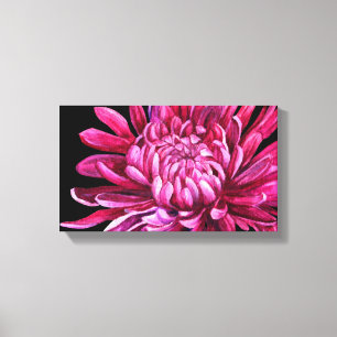 Chrysanthemum "The Opening" Leinwand schwarz druck