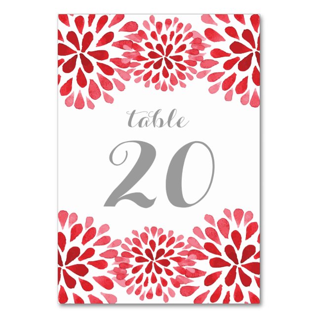 Chrysanthemum Tischnummer Card (Vorderseite)