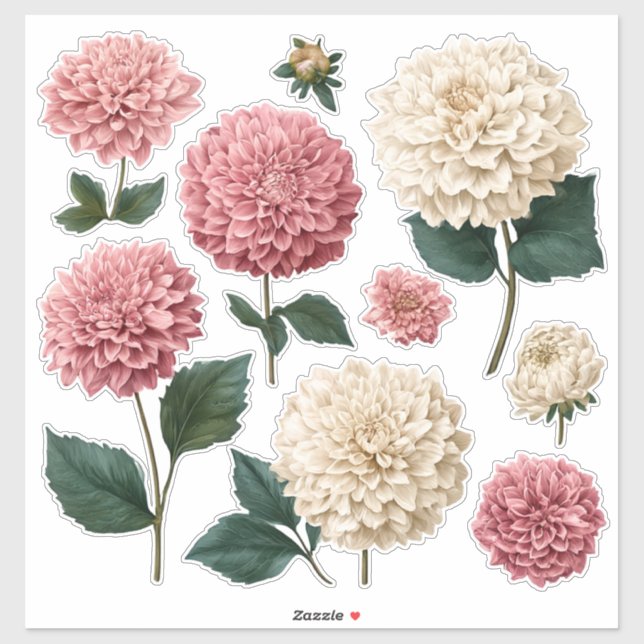 Chrysanthemum Vinyl Cut Stickers Aufkleber (Blatt)
