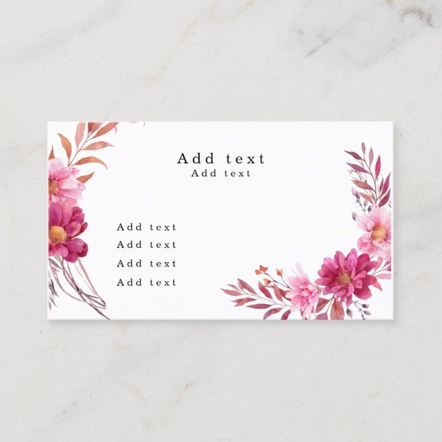 Chrysanthemum Visitenkarte (Vorderseite)