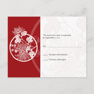 Chrysanthemum Wedding Repair Card RSVP Karte