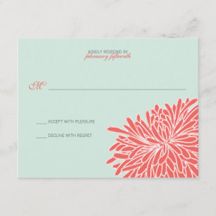 Chrysanthemum Wedding Response RSVP Karte