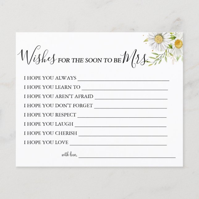 Chrysanthemum wünscht, dass der Bald Frau Karte wi (Vorne)