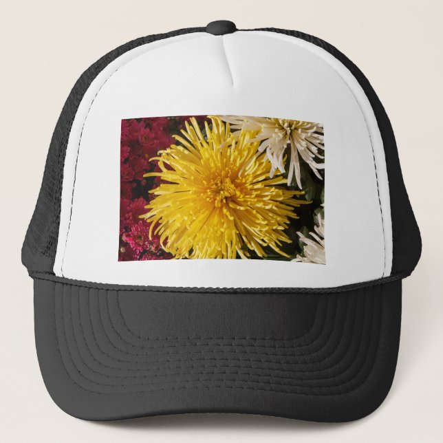 ChrysanthemumBlume Truckerkappe (Vorderseite)