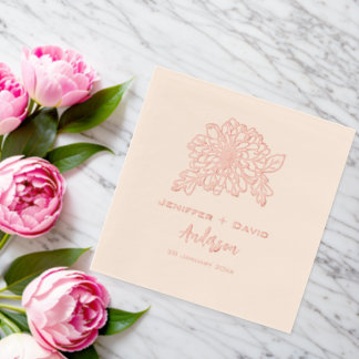 Chrysanthemums Personalized wedding,bridal shower Servietten Mit Folie