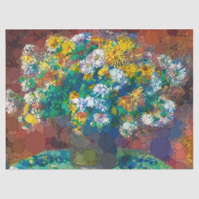 Chrysanthemums von After Pierre-Auguste Renoir Seidenpapier (Vorderseite)