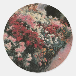 Chrysanthemums von Dennis Bunker Miller, Fine Art Runder Aufkleber