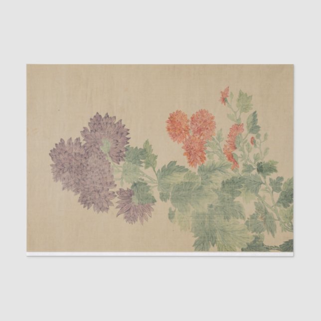 Chrysanthemums von Ma Yuanyu Seidenpapier (Vorderseite)