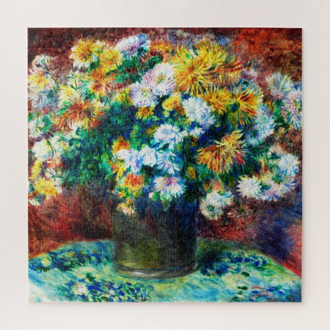 Chrysanthemums von Pierre-Auguste Renoir Puzzle (Vertikal)