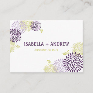Chrysanthemums Wedding Directions Chubby Begleitkarte