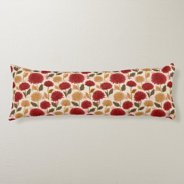 Chrysanths Texture Home Styling Boho Memory Foam Seitenschläferkissen (Vorderseite)