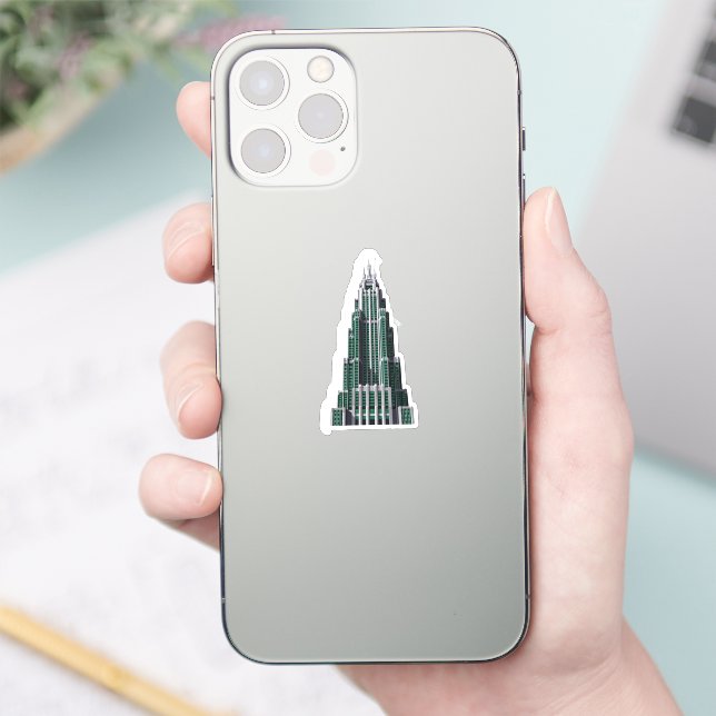 Chrysler Building Art Deco Sticker (Telefon)