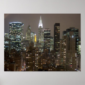 Chrysler Building NYC Night Poster