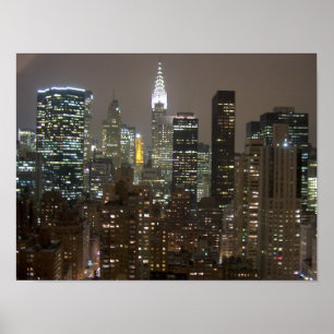 Chrysler Buuilding NYC Night Poster
