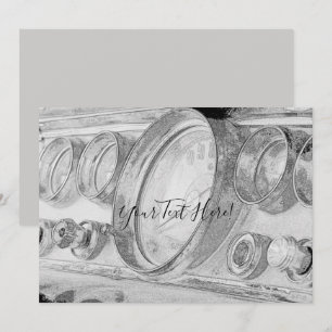 Chrysler Dashboard skizzieren Sie Ihre Texteinladu Einladung