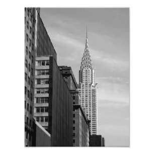 Chrysler-Gebäude FOTO-DRUCK B&W Fotodruck