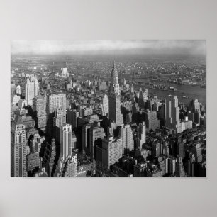 Chrysler Gebäude - Manhattan Skyline - 1932 Poster