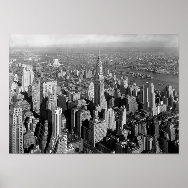 Chrysler Gebäude - Manhattan Skyline - 1932 Poster (Vorne)