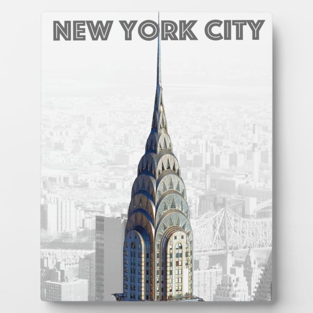 Chrysler Gebäude New York City Fotoplatte (Vorderseite)