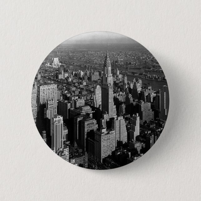 Chrysler Gebäude New York Manhattan Button (Vorderseite)