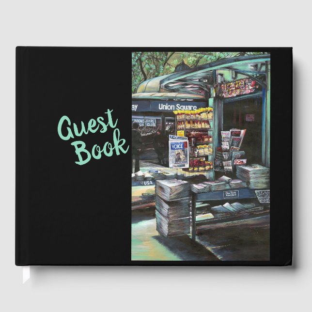 Chrysocolia Morning, Gewerkschaft Square, NYC Gästebuch (Vorderseite)