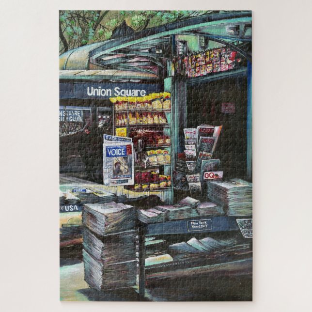 Chrysocolia Morning, Gewerkschaft Square, NYC Jigs Puzzle (Vertikal)