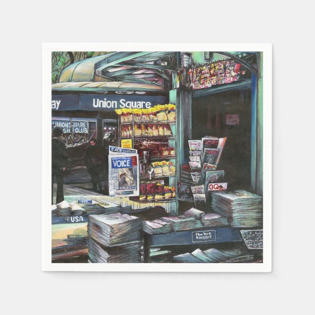 Chrysocolia Morning, Gewerkschaft Square, NYC Serviette (Vorderseite)