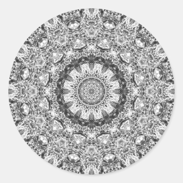 Chrystal Kaleidoskop 01 Runder Aufkleber (Vorderseite)
