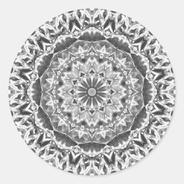 Chrystal Kaleidoskop 03 Runder Aufkleber (Vorderseite)