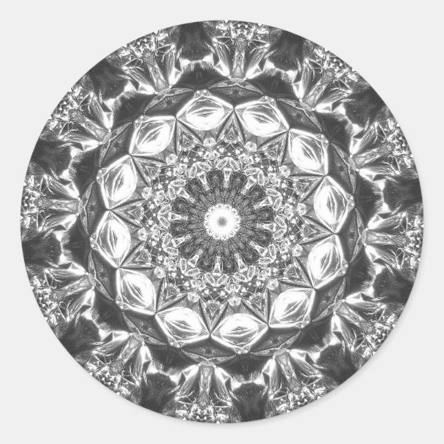 Chrystal Kaleidoskop 07 Runder Aufkleber (Vorderseite)