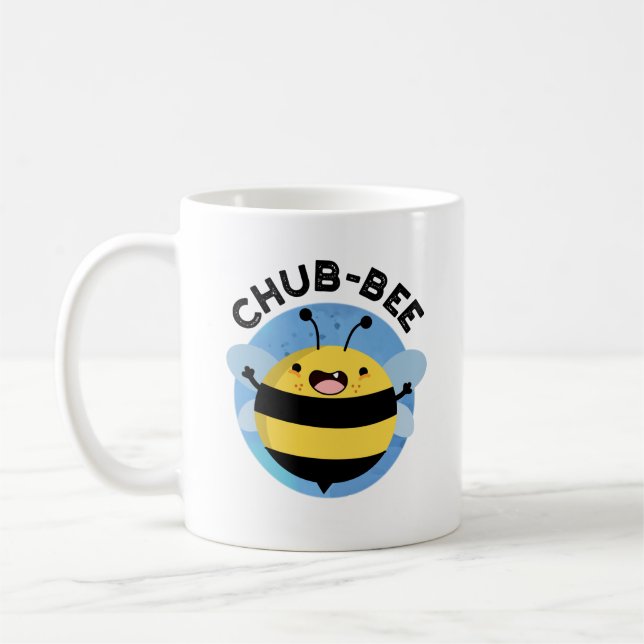 Chub-Bee Funny Chubby Bee Pun Kaffeetasse (Links)