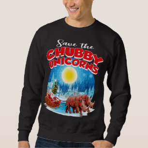 Chubbies Rettete The Chubby Unicorns Rhino Weihnac Sweatshirt