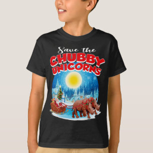 Chubbies Rettete The Chubby Unicorns Rhino Weihnac T-Shirt