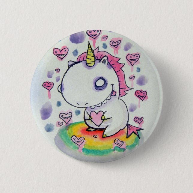 Chubbles das Einhorn Button (Vorderseite)