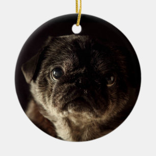 Chubbs das Wampug Schwarze auf schwarzer Keramik Ornament